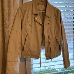 Beautiful white faux leather jacket